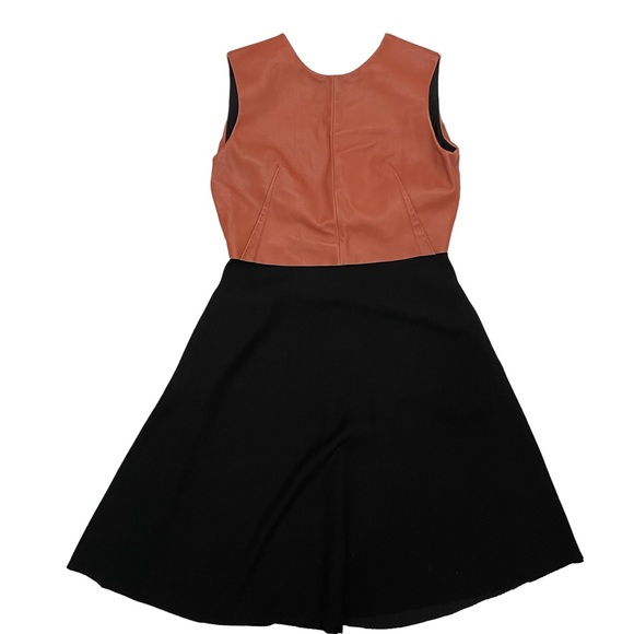 Vegan Leather Vest Dress, Midi Length with Pockets - Picture 2 of 11